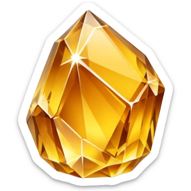 raw golden crystal sticker