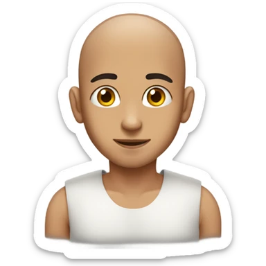 Arabian boy without hair and a little bit fat sticker