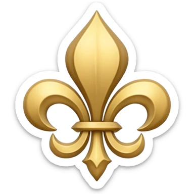 Fleur de lys blanche sticker