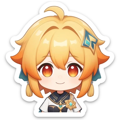 Cute Lumine from Genshin Impact in Hoyoverse Anime Style  sticker