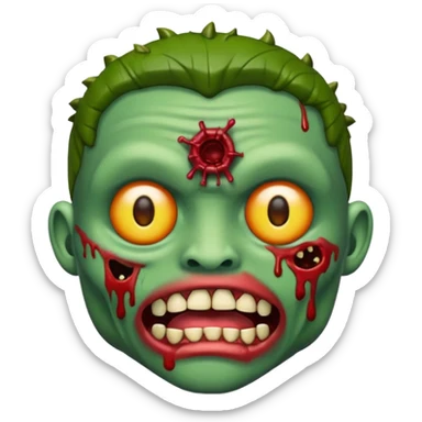 Emoji de zombie fom piercing na sobrancelha  sticker