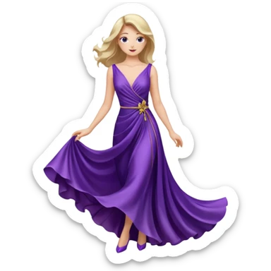 fancy purple dress sticker