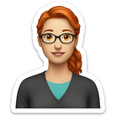 Speech therapist woman in her 30s redhaired sticker