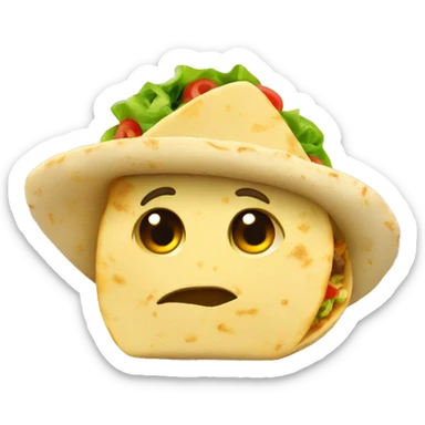 a soft tortilla Mexican taco sticker