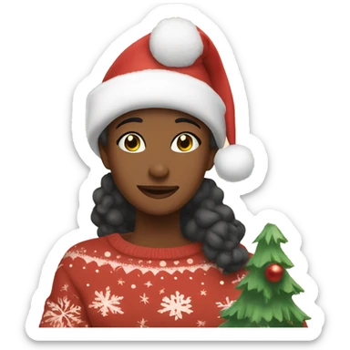 cozy christmas holiday vibes sticker