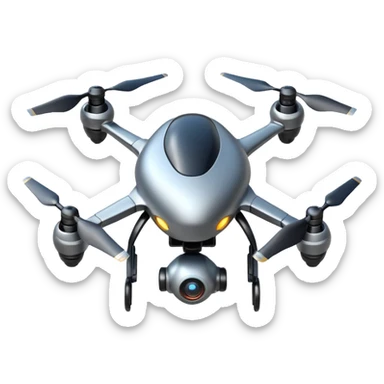 generate realistic combat drone controlled by ai sticker