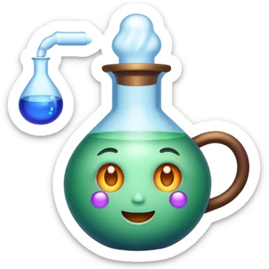 potion instantly changing color success face sticker