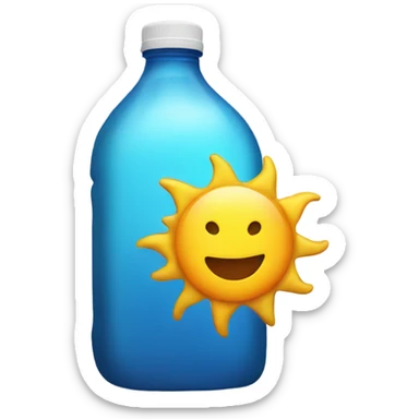 Sun water sticker
