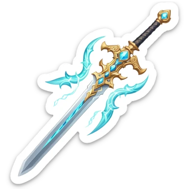 celestial energy magic fated sword sticker