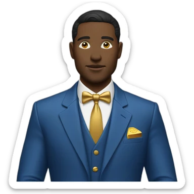 Posh-man-with-blue-suit-offering-goldbar sticker