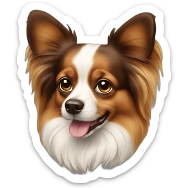 papillon dog sticker