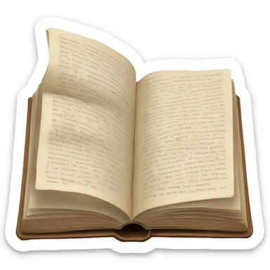 Book telling a long story in prose sticker