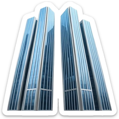two tall skyscrapers side by side sticker