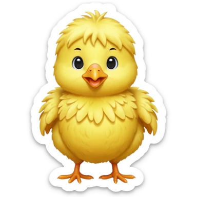 Baby chicken yellow sticker