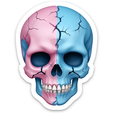 pastel goth skull sticker