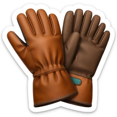 gloves gardening with dirt sticker