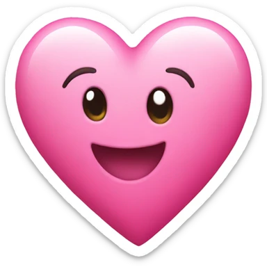 Pink heart sticker