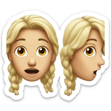 a surprised woman sticker