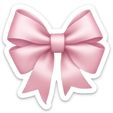 Light pink bow sticker