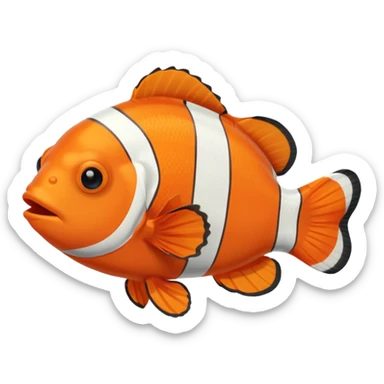 Full body of a clownfish  sticker