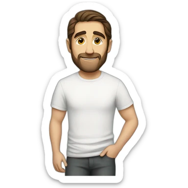 jake gyllenhaal cartoon wearing shirt sticker