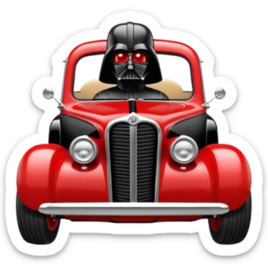 Darth Vader driving 1951 Jowett Bradford pickup hot rod concept  sticker