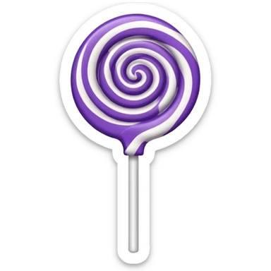 pirulito roxo e branco sticker