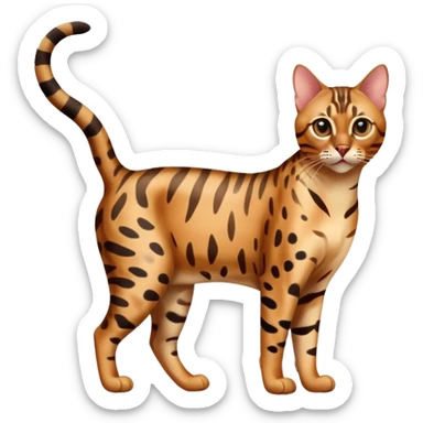 bengal cat full body sticker
