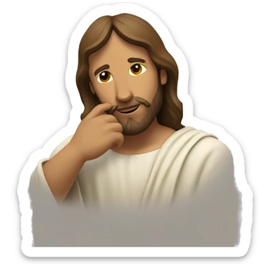 Jesus making a heart with his hands sticker