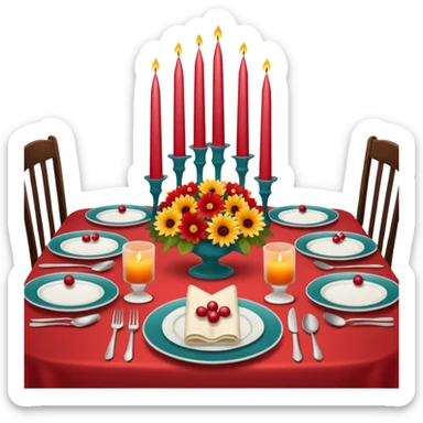 festive dinner sticker