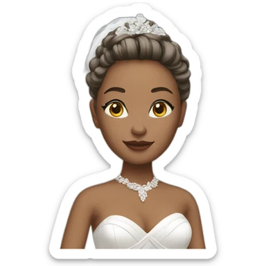 Model in wedding dress sticker