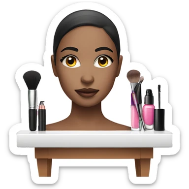 Makeup vanity sticker