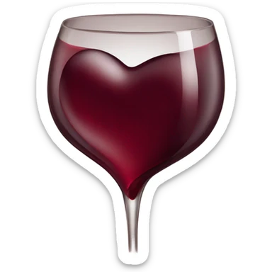 Bordeaux heart sticker