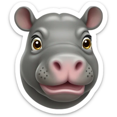 Hippopotame mignon sticker