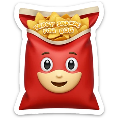 Chips snack Red
 sticker