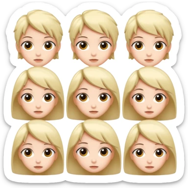 anime faces with big eyes sticker