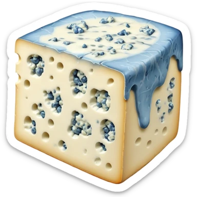 Blue cheese with mold veins sticker
