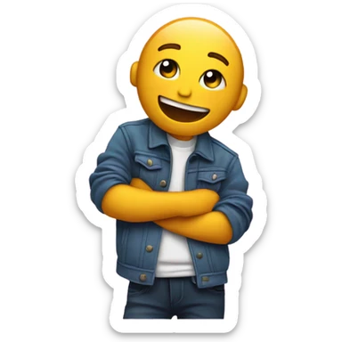 Vibing to music sticker