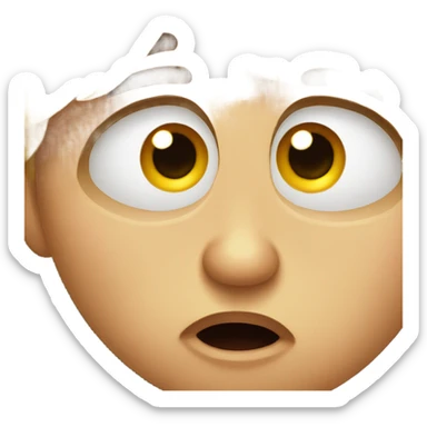 Crying emoji with big shiny eyes sticker