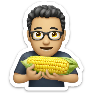 videomaker eating corn sticker