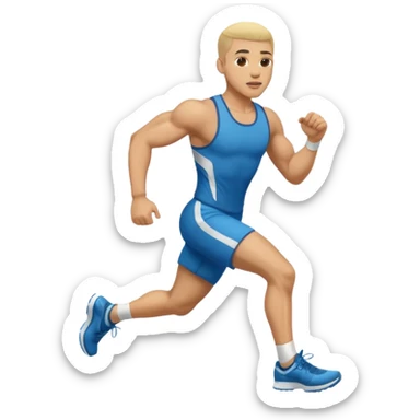 light skin man running sticker