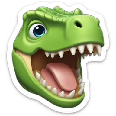 La tête d'un dinosaures qui rigole sticker