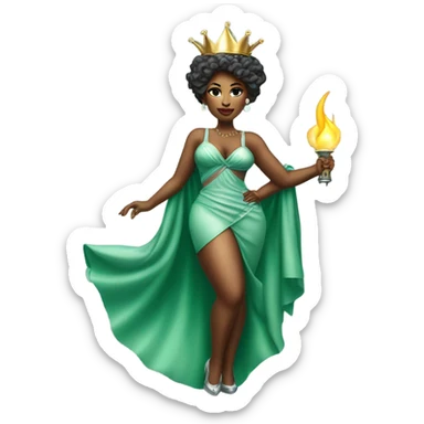 Burlesque Statue of Liberty sticker