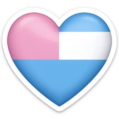Coração com as cores da bandeira trans  sticker