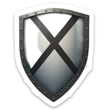 Shield with the number 6 sticker