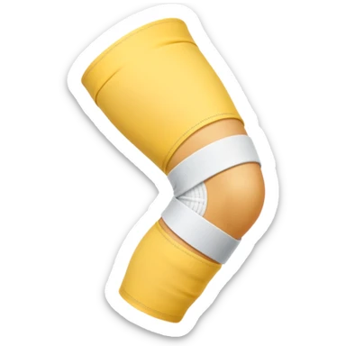 сделай на белом фото эмодзи желтой ноги забинтованное колено sticker