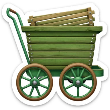 Green cart. sticker