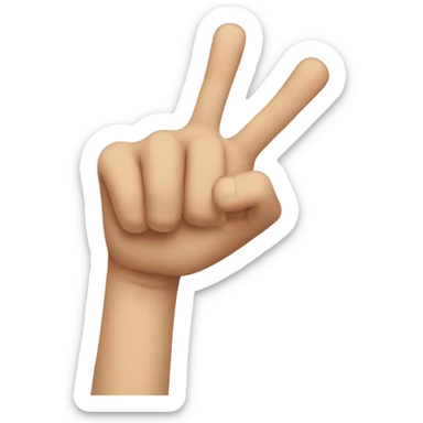 fingers ok sign with pointer finger inside it sticker