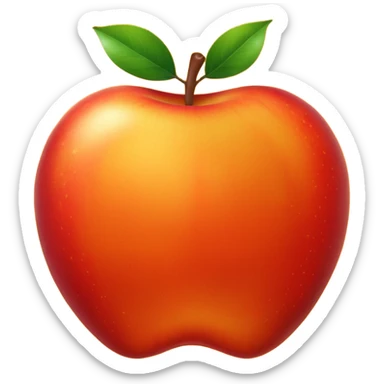Orange, Apricot, Apple Fruit sticker