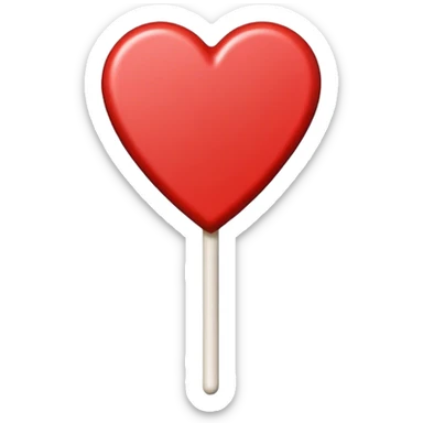 Heart shaped lolly pop sticker